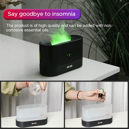 LED Flame Lamp Aroma Diffuser and Humidifier