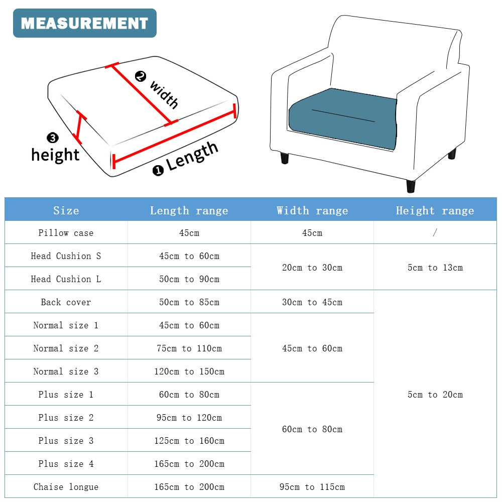 Sofa Seat Cushion Cover: Stretchy Jacquard Slipcover