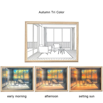 Anime-Style LED Decorative Bedside Light: Simulated Sunshine Painting