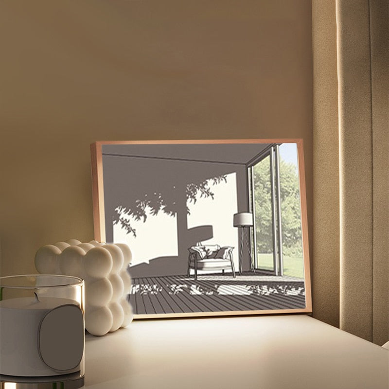 Anime-Style LED Decorative Bedside Light: Simulated Sunshine Painting