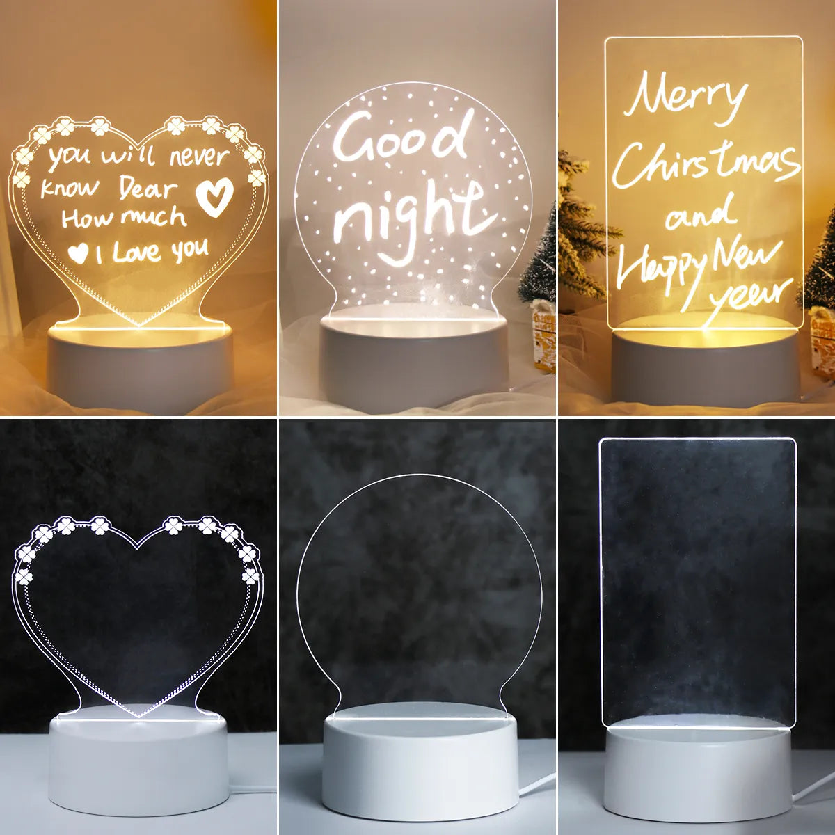 LED Message Board Night Light with Pen