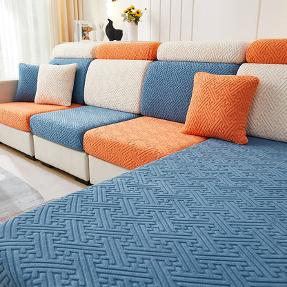 Sofa Seat Cushion Cover: Stretchy Jacquard Slipcover